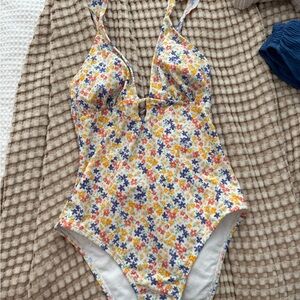 Shade & Shore Floral Swimsuit with Multicolor Design